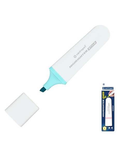 Centropen μαρκαδόρος υπογράμμισης pastel μπλε σε blister