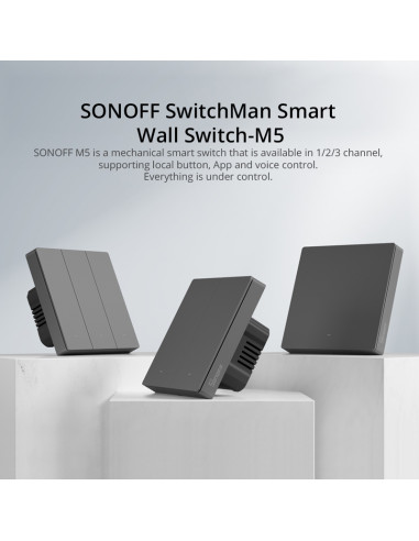 SONOFF smart διακόπτης M5-1C-86, μονός, WiFi, γκρι
