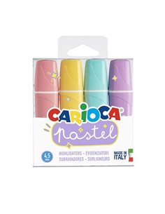 Carioca μαρκαδόροι υπογράμμισης σε παστέλ χρώματα 4 τμχ
