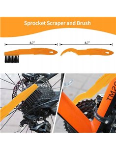 Σετ βουρτσών καθαρισμού ποδηλάτου BIKE-0043, 8τμχ