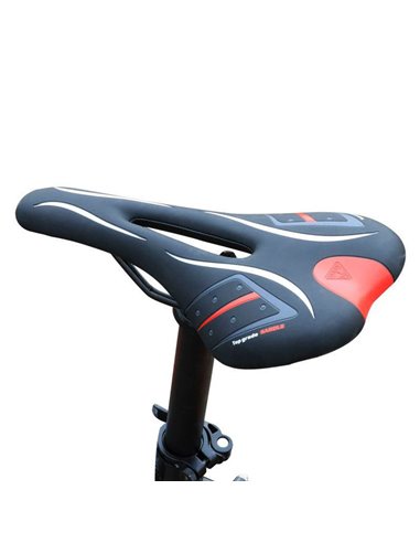 C-TECH σέλα ποδηλάτου BIKE-0042, ανατομική, Φ22.4mm 28 x 13cm, μαύρη