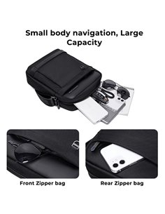 ARCTIC HUNTER τσάντα ώμου K00162 με θήκη tablet, 5L, μαύρη