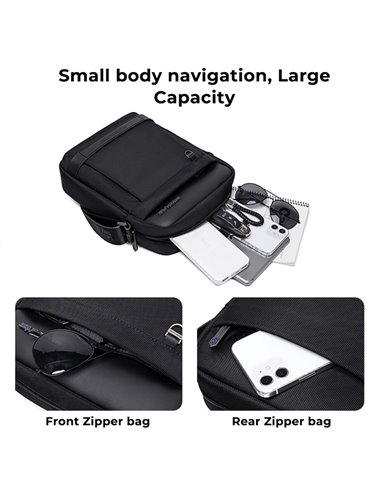 ARCTIC HUNTER τσάντα ώμου K00162 με θήκη tablet, 5L, μαύρη