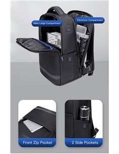 ARCTIC HUNTER τσάντα πλάτης B00498 με θήκη laptop 15.6", 22L, μαύρη
