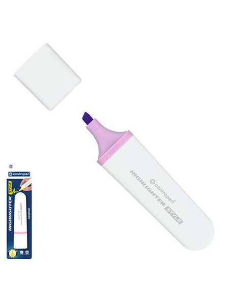 Centropen μαρκαδόρος υπογράμμισης pastel μωβ σε blister