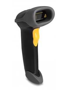DELOCK USB barcode scanner 1D 90584, με καλώδιο σύνδεσης & βάση, μαύρο
