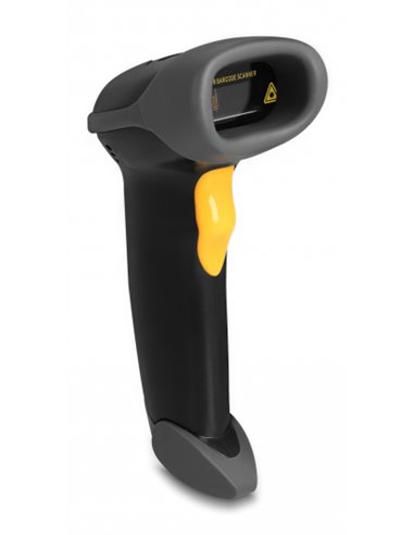 DELOCK USB barcode scanner 1D 90584, με καλώδιο σύνδεσης & βάση, μαύρο