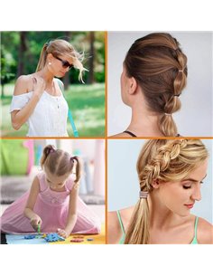 ROXXANI λαστιχάκια μαλλιών HUH-0001, διάφορα χρώματα, 100τμχ