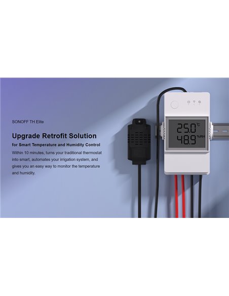 SONOFF smart διακόπτης ελέγχου θερμοκρασίας/υγρασίας THR320D, WiFi, 20A