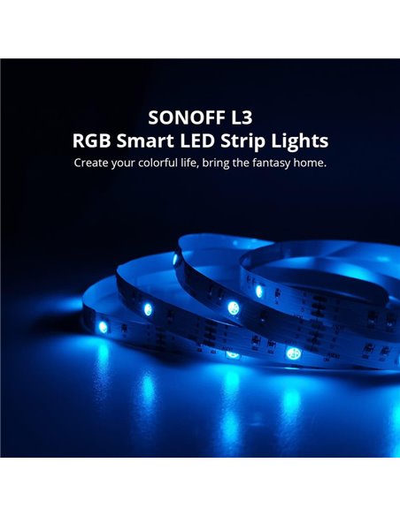SONOFF smart LED καλωδιοταινία L3, RGB, Wi-Fi & Bluetooth, 5m