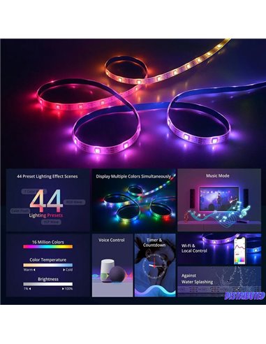 SONOFF smart LED καλωδιοταινία L3 Pro, RGBIC, αδιάβροχη, Wi-Fi & BT, 5m