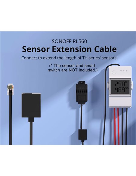 SONOFF καλώδιο προέκτασης RL560 για αισθητήρες, RJ11, 5m, μαύρο