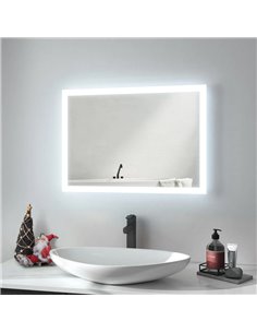 BRUNO καθρέφτης μπάνιου LED BRN-0099, ορθογώνιος, 24W, 60x80cm, IP67