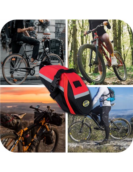 SVENSSON τσαντάκι σέλας ποδηλάτου RIDER104, 0.8l, αδιάβροχο, κόκκινο