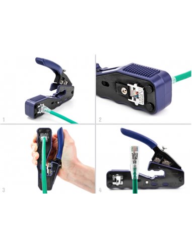 DELOCK πρέσα ακροδεκτών 90577 για καλώδια δικτύου RJ45/8P, με 2 λεπίδες