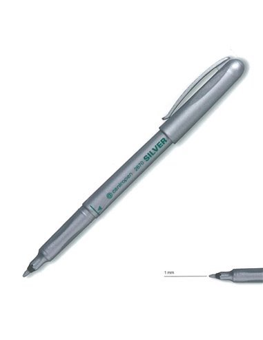 Centropen μαρκαδόρος ανεξίτηλος ασημί 1mm