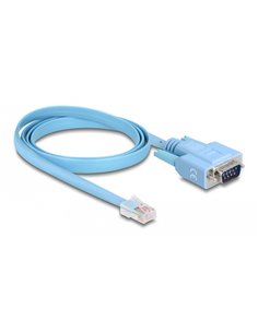 DELOCK καλώδιο serial RS-232 DB9 σε RJ45 63353, 1m, μπλε