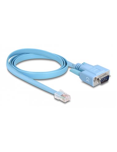 DELOCK καλώδιο serial RS-232 DB9 σε RJ45 63353, 1m, μπλε