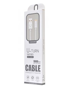 USAMS καλώδιο Lightning σε USB US-SJ097, 2.1A, 1m, λευκό