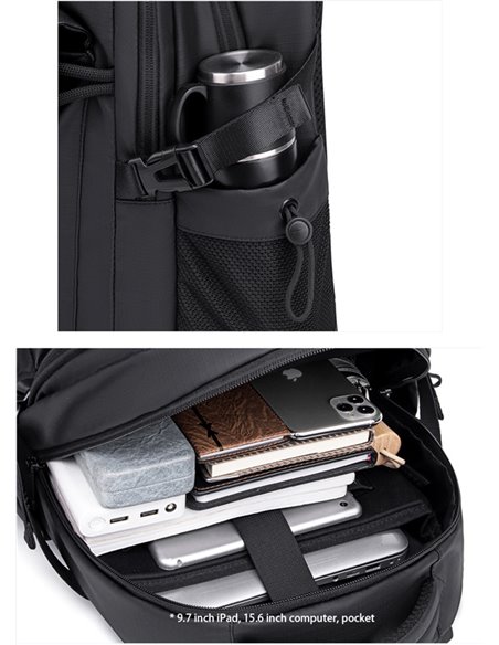 ARCTIC HUNTER τσάντα πλάτης B00531 με θήκη laptop 15.6", 25L, γκρι