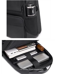 ARCTIC HUNTER τσάντα πλάτης B00532 με θήκη laptop 15.6", USB, 28L, γκρι