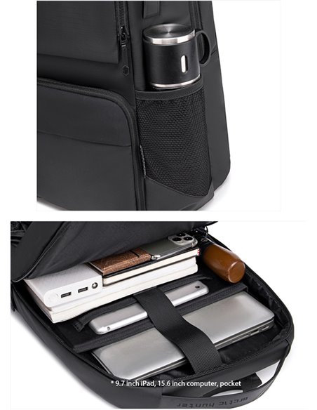 ARCTIC HUNTER τσάντα πλάτης B00532 με θήκη laptop 15.6", USB, 28L, γκρι