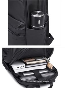 ARCTIC HUNTER τσάντα πλάτης B00536 με θήκη laptop 15.6", 21L, μαύρη