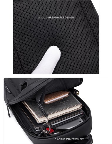 ARCTIC HUNTER τσάντα Crossbody XB00526 με θήκη tablet, 3L, γκρι