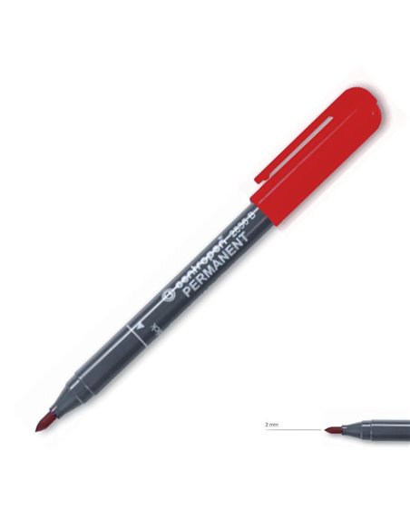 Centropen μαρκαδόρος ανεξίτηλος κόκκινο 2mm
