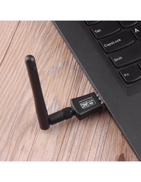 POWERTECH ασύρματος USB αντάπτορας δικτύου PT-1042, 600Mbps, 2.4/5GHz
