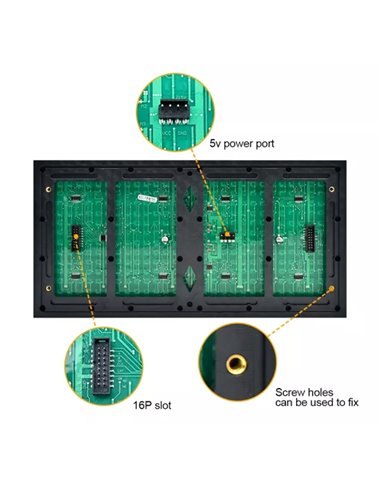 KEYESTUDIO LED panel module P10 KT0183 για Arduino, 16x32cm, λευκό