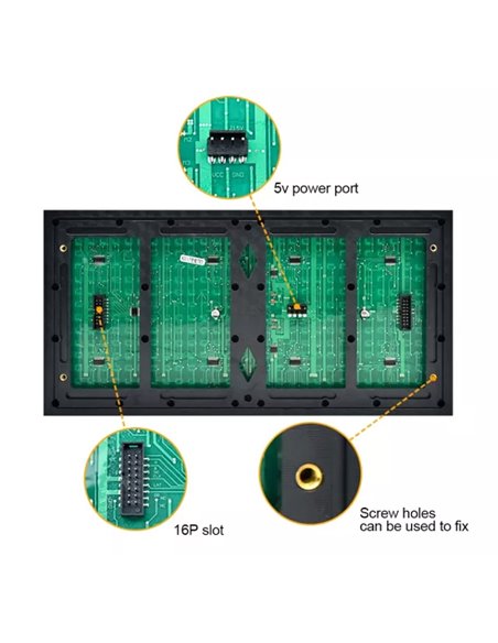 KEYESTUDIO LED panel module P10 KT0183 για Arduino, 16x32cm, λευκό