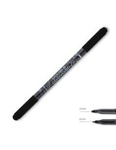 Centropen διπλός μαρκαδόρος ανεξίτηλος cd μαύρο 0,6 - 2,5mm