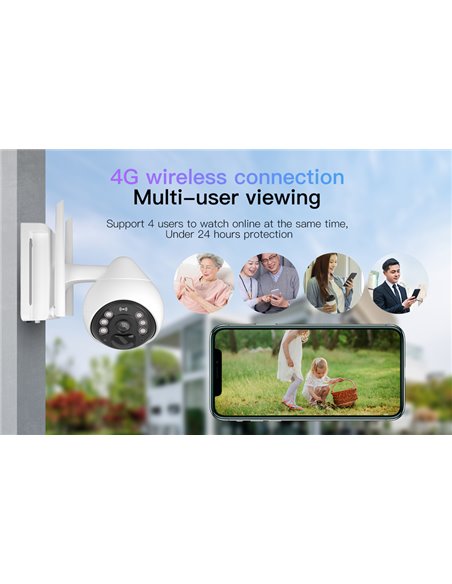 VSTARCAM smart ηλιακή κάμερα BG69, 10000mAh, IP66, 3MP, 4G, PIR, PTZ