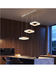 POWERTECH LED φωτιστικό οροφής HLL-0102, 35W, 4000K, 70x120cm, λευκό