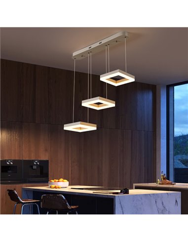 POWERTECH LED φωτιστικό οροφής HLL-0102, 35W, 4000K, 70x120cm, λευκό