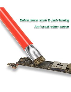 BEST αντιστατική βούρτσα καθαρισμού BST-71 με διπλή κεφαλή, κόκκινη