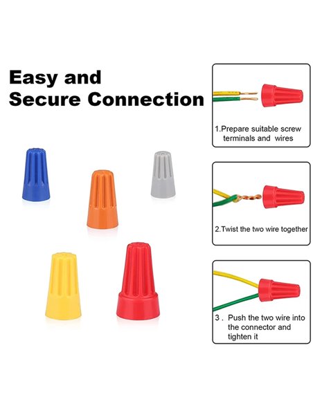 Σύνδεσμος καλωδίου twist-on P1 TOOL-0085, Φ8.6mmx15.2mm, κόκκινος, 25τμχ