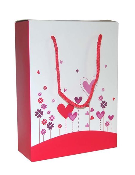 Next χάρτινη τσάντα κουτί Λουλούδια Καρδιές Υ22x16.5x6.5εκ.