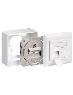 GOOBAY επιτοίχια πρίζα CAT 6 68244, 2x RJ45, 80x80mm, λευκή