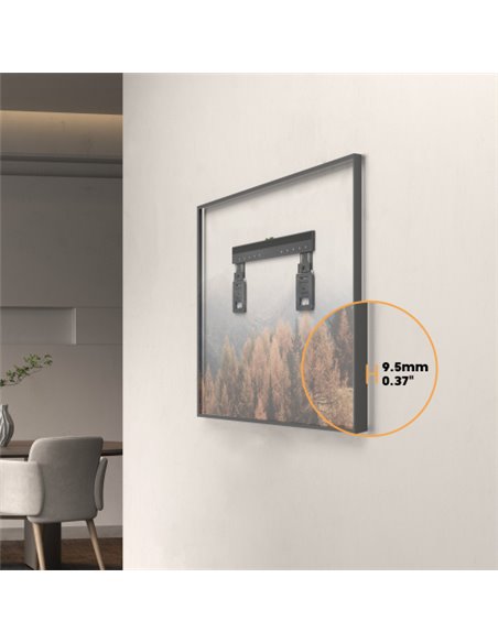 BRATECK επιτοίχια βάση τηλεόρασης LED-1948, 43-100", έως 75kg, ultra slim, fixed