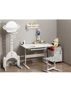 BRATECK παιδικό γραφείο E603, ρυθμιζόμενο, 100x60x54~76cm, λευκό