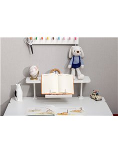 BRATECK ράφι παιδικού γραφείου E611 με βάση βιβλίου, 60x214x295mm, λευκό