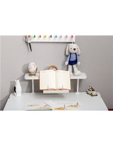 BRATECK ράφι παιδικού γραφείου E611 με βάση βιβλίου, 60x214x295mm, λευκό