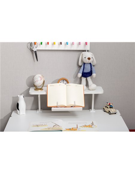 BRATECK ράφι παιδικού γραφείου E611 με βάση βιβλίου, 60x214x295mm, λευκό