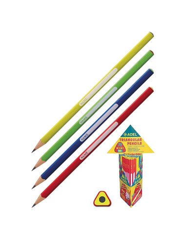 Adel μολύβι "Τρίγωνο" κοκτέηλ 4 χρωμάτων