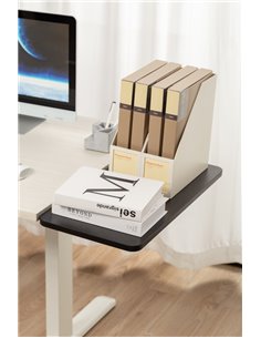 BRATECK ράφι γραφείου DET-4, ξύλινο, 600x409x30mm, 20kg, μαύρο