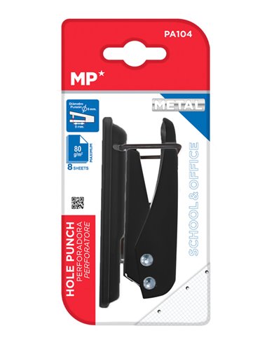 MP μεταλλικός διακορευτής PA104, μονός, 6mm, 2x9cm, μαύρος