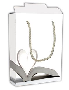 Next χάρτινη τσάντα κουτί Καρδιά βιβλίο Υ22x16,5x6,5εκ. Δυνατότητα εκτύπωσης