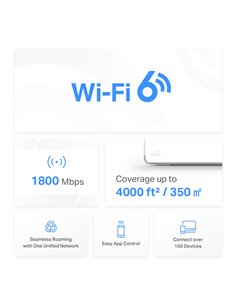 MERCUSYS Mesh Wi-Fi 6 System Halo H70X, 1.8Gbps Dual Band, 2τμχ, Ver 1.0